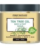 Tea Tree Oil Body & Foot Scrub with Dead Sea Salt - Natural Solution for Acne, Dandruff, Warts, Calluses & Body Odor - Buy Online on SooperMarket.com
