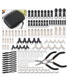 197 Pcs Zipper Repair Kit with Pliers | Replacement for Sleeping Bags, Jackets, Tents, Luggage & Backpacks - Buy Online on SooperMarket.com