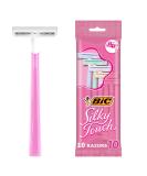 BIC Silky Touch Women's Disposable Razors, With 2 Blades, Pretty Pastel Razor Handles, 10 Count (Pack of 1) - Buy Online on SooperMarket.com