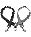 Buy NASJAC Double Dog Linen Coupler | Adjustable Reflective & Shock-Damping Shared Leash for 2 Dogs - Black & Gray - Buy Online on SooperMarket.com
