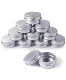 Redamancy 10 Pcs Aluminium Tins Jars Aluminium Empty Containers 15 ml Aluminium Tin Jars with Screw Lids Empty Cosmetics Container Pots for Lip Balm Cream Candles Cosmetics (Silver) - Buy Online on SooperMarket.com