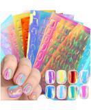 Dornail Aurora Nail Foil 11 Sheets - Holographic Broken Glass Paper Stickers for DIY Nail Art Decoration - Women and Girls - Buy Online on SooperMarket.com
