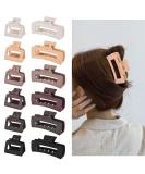 12 Pcs Rectangle Hair Clips Set for Women and Girls - Includes 6 Large Claw Clips for Thick Hair and 6 Small Claw Clips for Thin Hair - Buy Online on SooperMarket.com