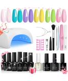 Beetles Gel Nail Kit with UV/LED Lamp - Frappe Cocktail Blue, 6 Colors, Salon-Quality Manicure Set - Buy Online on SooperMarket.com