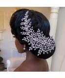 AMORARSI Wedding Hair Comb Pearl Rhinestones Hair Clips Crystal Bridal Hair Accessories for Brides and Bridesmaids(Silver) - Buy Online on SooperMarket.com
