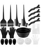 18 Pcs Tools for Hair Colouring Kit Hair Dying Tools Kit DIY Beauty Salon Hair Bleaching Tools Kit Hair Dye Bowl and Brush Kit including Mixing Bowl Ear Cover Hair Shawl Gloves Hair Clips Black-18 Pcs Tools - Buy Online on SooperMarket.com