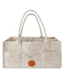Diaper Caddy Organizer for Baby - Diaper Holder Organizer for Changing Table, Nursery Storage Bin Basket with Handle, Felt Diaper Organizer Suitable for Indoor Outdoor (Khaki) Large KHAKI - Buy Online on SooperMarket.com