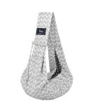 CUBY Reversible Pet Dog Sling Carrier - Hands-free Double-sided Pouch for Puppy and Kitty - Striped Grey - 32x20x8cm - Buy Online on SooperMarket.com