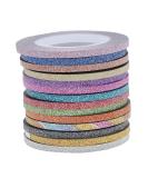 Dajidafu 14piece Easy To Nail Art Striping Tape Set Fashionable And Unique For Stunning Nails Paper Wide Application Multicolored Random Color 3MM - Buy Online on SooperMarket.com