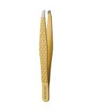 Hair Removal Tweezer by Revlon, Gold Series Slant Titanium Coated, Diamond Particles For Maximum Grip, High Precision Tweezers for Men, Women & Kids ( Pack of 1) - Buy Online on SooperMarket.com
