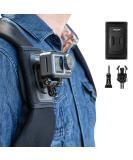 Telesin backpack shoulder strap bracket for GoPro Hero 12/10/9/8/7/5/Mini/Max DJI OSMO Action Insta360 with adjustable shoulder pad and J-hook belt mounting system accessories backpack belt - Buy Online on SooperMarket.com