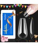 Beetles Medium Coffin False Nails Tips 500Pcs - Clear Artificial Nails for DIY Nail Art - Nail Glues for Acrylic & Dip Powder Nails - Poly Extension Gel Nails - Buy Online on SooperMarket.com