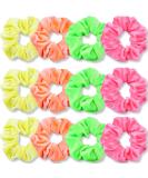 VENUSTE Neon Scrunchies for Girls 80s Premium Velvet Scrunchy for Hair Cute Elastic Bands Soft Ropes Ponytail Holder Hair Accessories 12 Pack Neno - Buy Online on SooperMarket.com
