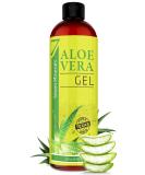 Organic Aloe Vera Gel with Pure Aloe From Freshly Cut Aloe Plant, Not Powder - No Xanthan, So It Absorbs Rapidly With No Sticky Residue - Big 12 oz 12 Ounce (Pack of 1) - Buy Online on SooperMarket.com