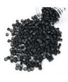 Vlasy 400 Pcs Silicone Micro Rings for I Tip Hair Extensions 5mm Micro Nano Beads Micro Links Hair Beads (Black) Micro-5mm-400Pcs Black - Buy Online on SooperMarket.com
