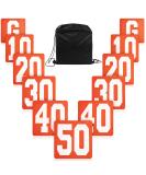 High Visibility 12 Inch Football Yard Markers Set - Orange Down Marker for Sporting Training - Carrying Bag Included - Buy Online on SooperMarket.com