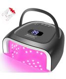 Rechargeable 60W Cordless UV Nail Lamp with 42 Red-Light Beads - Professional Gel Nail Light for Gel Polish | Automatic Sensor & Portable Nail Dryer | S20-Black - Buy Online on SooperMarket.com