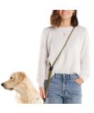 Hands-Free Dog Leash - 2m Adjustable Belt for Running & Training | 3-in-1 Multi-Function for All Dog Sizes - Touline Army Green - Buy Online on SooperMarket.com