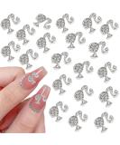LIFOOST 3D Barbie Head Nail Charms 20 PCS Cute Nail Charms Kawaii Metal Nail Decorations for Acrylic Nails Silver LIF114 - Buy Online on SooperMarket.com