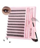 DYI Lash Extension Kit - 200pcs Individual Lashes, D Curl Volume Clusters, Lash Bond, Seal, Tweezers - Home Application Kit - Buy Online on SooperMarket.com