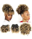 Afro Puff Drawstring Ponytail with 2 Replaceable Bangs Afro High Puff Bun with Spring Curl Bangs and Afro Puff Bangs Clip in Hairpieces Pineapple Updo Ponytail with Bangs (T1B /27) 1 ponytail+ 2 bangs T1B/27 - Buy Online on SooperMarket.com