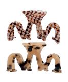 Large Tortoise Shell Claw Clips 3.5 Inch - Checkered French Design Hair Jaw Clamp for Women - 2 Pack - Buy Online on SooperMarket.com