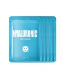 LAPCOS Hyaluronic Acid Sheet Mask Daily Hydrating Face Mask Protects & Nourishes Skin Korean Beauty Favorite 5-Pack - Buy Online on SooperMarket.com
