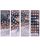 CWed 4-Piece Nail Stamp Set - Bubble Plate Scraper & Art Designs for Manicure | French Nails Animal Lace & More - Buy Online on SooperMarket.com