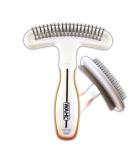 WAHL 2-in-1 Combination Double Row Pet Rake with Hair Shedding Blade for Dog or Cat Fur by The Brand Used by Professionals  Model 858424 - Buy Online on SooperMarket.com