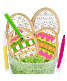 Easter Egg Cookie Decorating Kit | Kids Activity Basket Gift | 4 Jumbo Cookies + 3 Edible Markers | Arts and Craft Project - Buy Online on SooperMarket.com