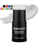 CCBeauty White Face Body Paint Stick Oil, Clown White Eye Black Sticks, Cream Blendable Foundation Makeup, Non-Toxic Face Painting Kit Halloween Special Effects SFX Cosplay Costume Parties 01# White - Buy Online on SooperMarket.com