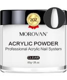 Morovan Clear Acrylic Powder 60g - Professional Nail Extension Powder for Carving Nails - No Nail Lamp Needed - Buy Online on SooperMarket.com