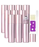 Alledomain 10Pcs 10ml Essential Oil Roller Bottles Refillable Rose Gold Color Roll on Bottles Glass Roll Bottles with Stainless Steel Balls & Rose Gold Cap Include 12 Labels Dropper & Opener Color 2 - Buy Online on SooperMarket.com