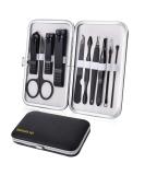 10-Part Manicure Set & Pedicure Kit - Nail Scissors Clippers & Travel Beauty Set (Black) - Buy Online on SooperMarket.com