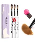 Saviland Acrylic Nail Brush Set: 3pcs Professional Nail Brush for Acrylic Powder Nails Kolinsky Acrylic Brush Wooden Handle Nail Art Brushes Nail Tools Kit Size 8/10/14 Christmas Women Gift Set 01-3 pcs-white & black - Buy Online on SooperMarket.com