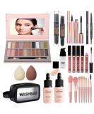 All-in-One Makeup Kit - 20 Colors Eyeshadow Palette RUIGPRO Foundation Brushes & More - Perfect Gift for Women Girls & Teens | International Shipping - Buy Online on SooperMarket.com