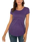 Love2Mi Maternity Nursing Shirt - Layered Design Wrap Top in Purple - Buy Online on SooperMarket.com