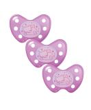 Dentistar Silikon Night Schnuller Set - Size 3 Baby Soothers (14+ Months) - Luminous & Dental Level - Made in Germany - Cat Design Pink - Buy Online on SooperMarket.com