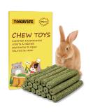 TOKAYIFE Rabbit Chew Toys 210g Rabbit Treats Natural Timothy Hay Sticks Boredom Breakers for Rabbits Chinchillas Guinea Pigs Hamster Hedgehogs (20 pcs) 20 Count(1 pack) - Buy Online on SooperMarket.com