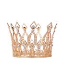 Rhinestone Crystal Crown Cake Topper - Handmade Tiara for Baby Shower, Birthday, Wedding - Rose Gold - Buy Online on SooperMarket.com