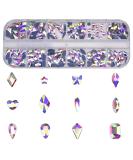 180pcs Mixed Crystals Ab Nail Decoration Glass Rhinestones for Acrylic Nail Art Design - Buy Online on SooperMarket.com