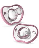 Nanobebe Baby Soothers 0-3 Month - Orthodontic Curves Comfortably with Face Contour Award Winning for Breastfeeding Babies 100% Silicone - BPA Free. Perfect Baby Gift 2pk Pink 0-3 Months Pink Pink - Buy Online on SooperMarket.com