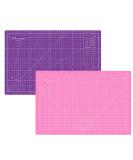 Headley Tools 12 x 18 Inch Self Healing Cutting Mat, Durable Rotary Cutting Mat Double Sided 5-Ply Gridded A3 Cutting Board for Craft, Fabric, Quilting, Sewing, Scrapbooking Project, Pink/Dark purple Pink/Dark Purple 12 x 18 inch - Buy Online on SooperMarket.com
