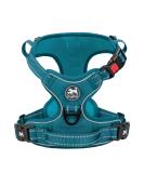 POPOT Dog harness without a train reflective dog harness for dogs without chokes adjustable soft padded pet vest with simple control handle for small dogs (tumalo teal s) s tumalo teal - Buy Online on SooperMarket.com