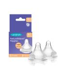 Lansinoh NaturalWave Baby Bottle Nipples Slow Flow Size 2S Anti-Colic 2 Count Slow-Flow - Buy Online on SooperMarket.com