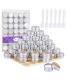 35 Aluminum Cosmetic Jars - Empty Metal Taps for Lip Balm Creams & Nail Art | 5ml Sample Cans - Buy Online on SooperMarket.com