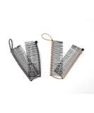 GETAGOTA 2-Piece Adjustable Banana Hair Clip Comb Set for Women - Double Combs Hair Accessory for Styling Thick Curly Hair - Brown and Beige - Buy Online on SooperMarket.com