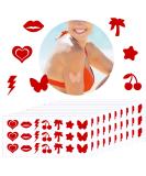 210-Piece Self-Adhesive Tanning Stickers Set - Heart, Lips, Cherry Tree Designs | Tanning Bed Salon Supplies - 7 Styles Available - Buy Online on SooperMarket.com