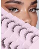 Onlyall Natural Lashes Wispy Lashes Natural Look False Eyelashes Natural Flared Eyelashes False Eye Lashes Soft Fluffy Lashes 7 Pairs D1 D1 Natural (6-13MM) - Buy Online on SooperMarket.com