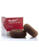 AJOY 2 Pcs Large Bun Maker Donut Sock Bun Form for Long Hair 3.3-3.6 Inch Brown - Ideal for Ballet, Girls, Women, Dance - Buy Online on SooperMarket.com